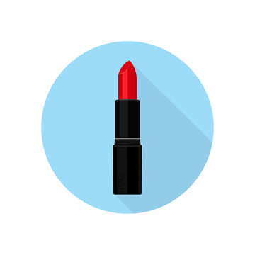 Red lipstick icon.