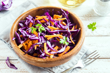 Red Cabbage Coleslaw Salad