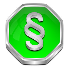 Law paragraph button - 3D illustration