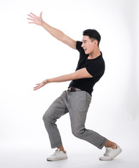 young man introduce