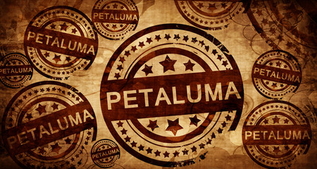 petaluma, vintage stamp on paper background