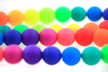rainbow beads isolated