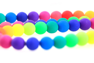 rainbow beads isolated
