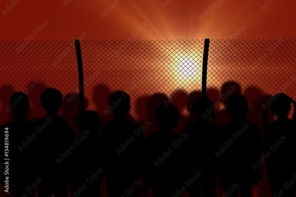 Poster digital composite image of fence