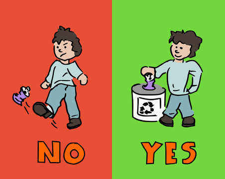 Afval in de afvalbak