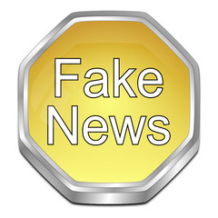 Fake News button - 3D illustration
