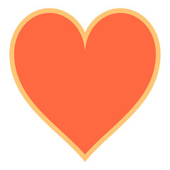 Flat Heart Sign Like Icon