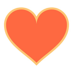 Flat Heart Sign Like Icon Favorite Button