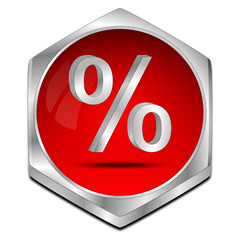 Discount button - 3D illustration