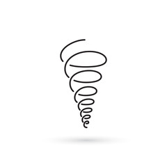 Vector linear picture of the climatic phenomena of a tornado.