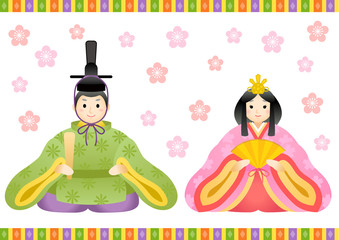 ひな人形（おすわり02）