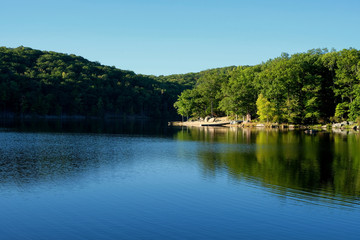 Fototapeta na wymiar Lake Sebago at Harriman State Park, New York, USA.