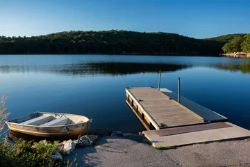 Dock at Lake Sebago, Harriman State Park, New York, USA. © jamznb