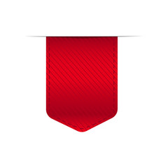 Empty red ribbon vector isolated