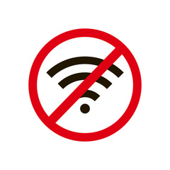 No Wifi sign . icon