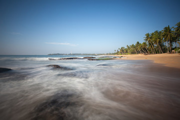 Beautiful ocean at the south coast of Sri Lanka close to Tangalle. Great Atmosphere with long...