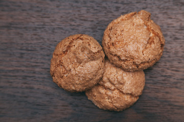 cookies on wooden background