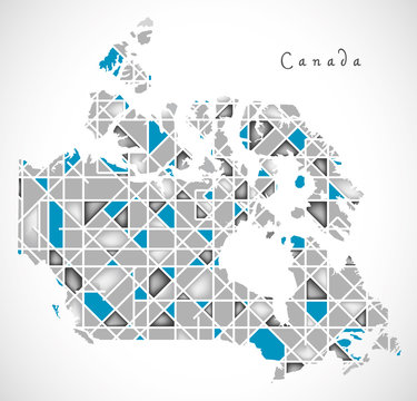 Canada Map crystal diamond style artwork