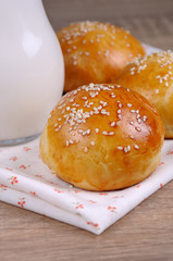 Buns with sesame seeds