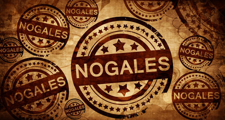 nogales, vintage stamp on paper background