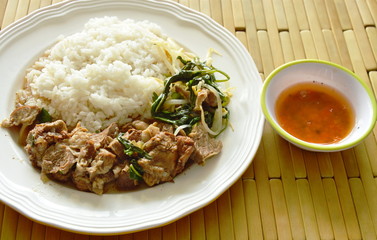 braised pork and bean sprout stew eat couple with rice