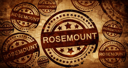 rosemount, vintage stamp on paper background