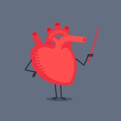 Heart character vector illustration