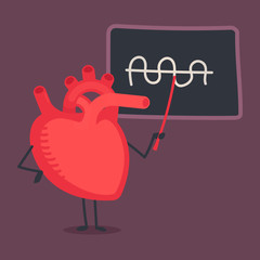 Heart character vector illustration