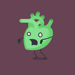 Heart character vector illustration