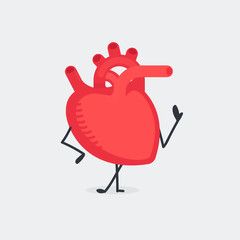 Heart character vector illustration