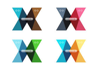 Vector arrow infographics business templates set