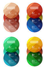 Set of round option diagram template for your data or options