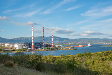 Thermoelectric plant  'Antonio Maceo'. The plant is one of the main power generating installation...