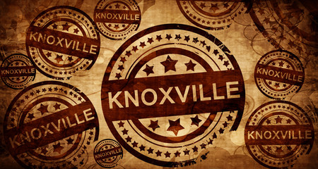 knoxville, vintage stamp on paper background - obrazy, fototapety, plakaty