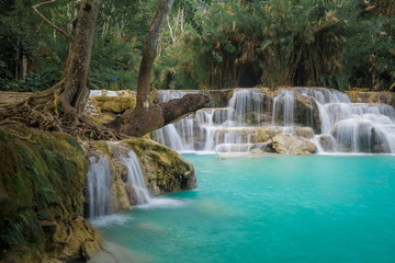 Fototapeta na wymiar Beautiful natural pools at a waterfall