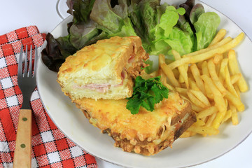 croque monsieur et frites