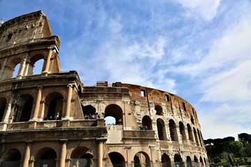 ROME, ITALY - APRIL 3, 2014: The Colosseum - a monument of architecture of ancient Rome in the...