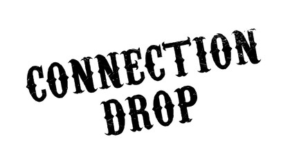 Connection Drop rubber stamp. Grunge design with dust scratches. Effects can be easily removed for a clean, crisp look. Color is easily changed.