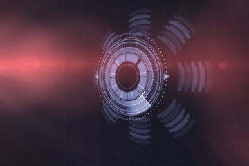 Digitally generated image of illuminated volume knob 3d