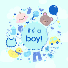 Cute baby Vector illustration