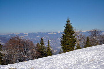 Mountain in winter