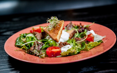 Salad with meat and vegetables