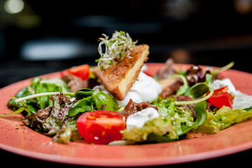 Salad with meat and vegetables