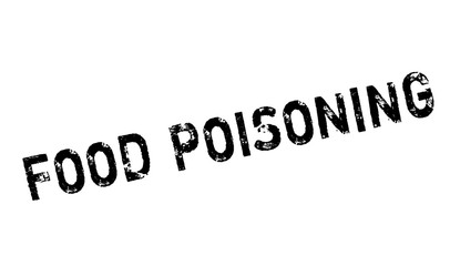 Food Poisoning rubber stamp. Grunge design with dust scratches. Effects can be easily removed for a clean, crisp look. Color is easily changed.