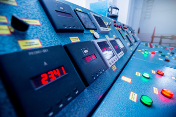 Hydroelectric power plant panel control.