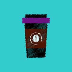  flat vector icon design collection coffee to go