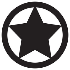 Star in circle icon