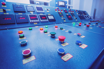 Hydroelectric power plant panel control.