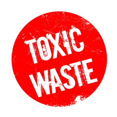 Toxic Waste rubber stamp. Grunge design with dust scratches. Effects can be easily removed for a clean, crisp look. Color is easily changed.