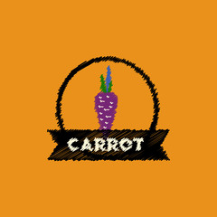 flat vector icon design collection carrot emblem